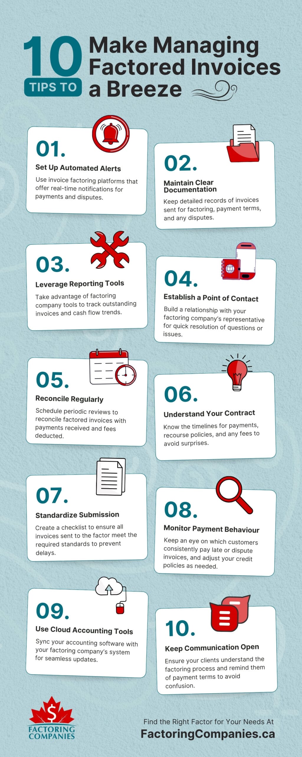 10 Tips for Effortlessly Managing Factored Invoices